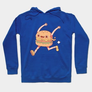 Funny Running Happy Burger Hoodie